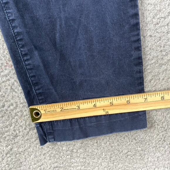 Aero Slim Straight Chino Slacks Pants Men's 33x32 Measured (33x30) Navy - Picture 5 of 11